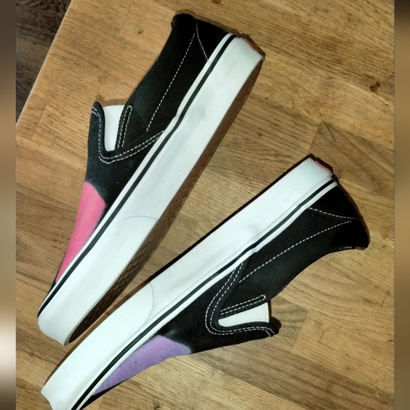 NWOB Vans Custom sz 8 slip on sneakers black - Picture 4 of 9